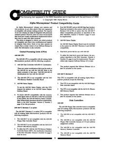 COMPATIBILITY GUIDE 1981