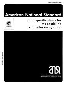 X3.002-1976 PRINT SPECIFICATIONS FOR MAGNETIC INK CHARACTER RECOGNITION