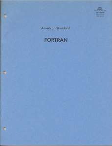 X3.009-1966 PROGRAMMING LANGUAGE - FORTRAN
