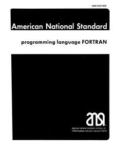 X3.009-1978 PROGRAMMING LANGUAGE - FORTRAN