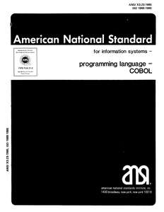 X3.023-1985 PROGRAMMING LANUGAGE - COBOL