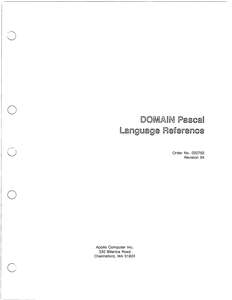 000792-04 DOMAIN PASCAL LANGUAGE REFERENCE JAN87