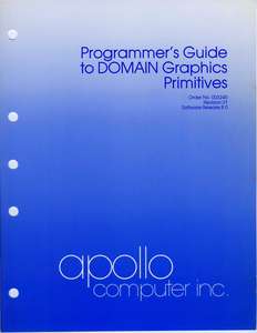 003245-01 PROGRAMMERS GUIDE TO DOMAIN GRAPHICS PRIMITIVES APR84