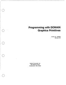 005808-00 PROGRAMMING WITH DOMAIN GRAPHICS PRIMITIVES JAN87
