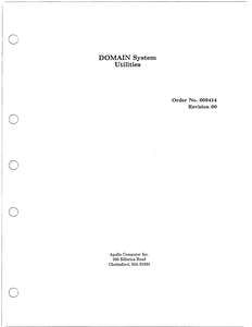 009414-00 DOMAIN SYSTEM UTILITIES SEP86