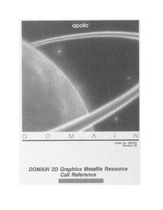 009793-00 DOMAIN 2D GRAPHICS METAFILE RESOURCE CALL REFERENCE NOV86