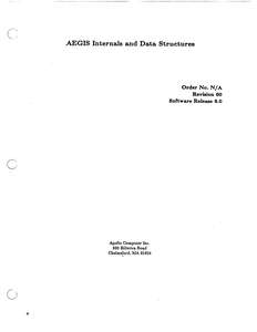 AEGIS INTERNALS AND DATA STRUCTURES JAN86