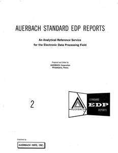 AUERBACH STANDARD EDP REPORTS 196609 VOLUME 2 AUTONETICS-CDC