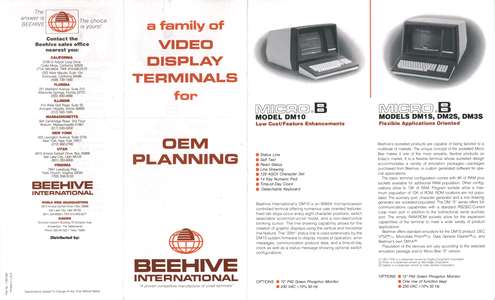 118010M A FAMILY OF VIDEO DISPLAY TERMINALS FOR OEM PLANNING BROCHURE