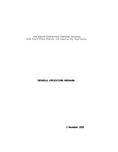 TECHNICALAPPLICATIONSMEMOS 1-52 DEC59
