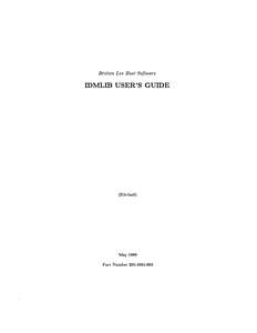 205-1681-003 IDMLIB USERS GUIDE 1988805