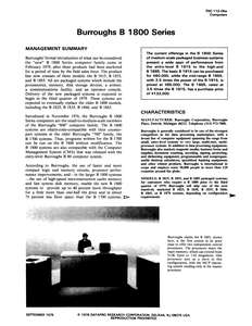 70C-112-05 7909 BURROUGHS B1800