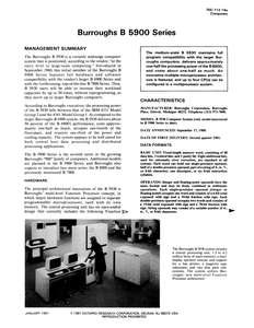 70C-112-14 8101 BURROUGHS B5900