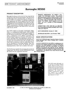 M11-112-10 8412 BURROUGHS XE550