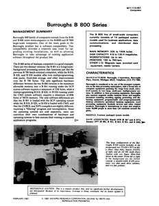 M11-112-45 8102 BURROUGHS B 800