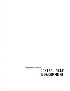 160-A COMPUTER REFMAN MAR65