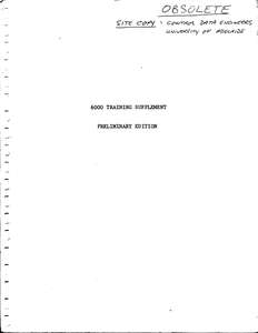 6000 TRAINING SUPPLEMENT.INDEXED.JAN68