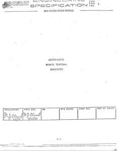 65190 TERMINAL SPECIFICATION 714 REPLACEMENT MAR78