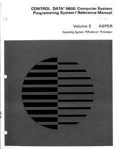 6600 PROGRAMMING SYSTEM VOL2 ASPER 1965