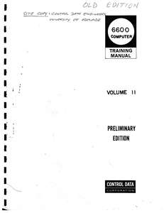 6600 TRAINING MANUAL VOL2 PRELIM EDITION