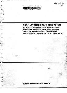 7021 ADVANCED TAPE SUBSYSTEM RM.60449600J.1982