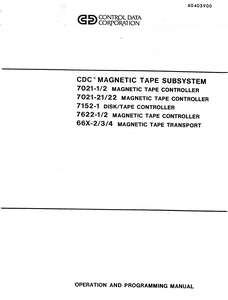 7021 MAGNETIC TAPE SUBSYSTEM 60403900V RM 1982