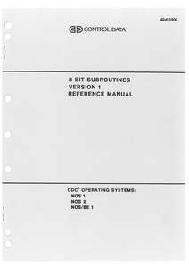 8-BIT SUBROUTINES VER 1 REFMAN JUL81