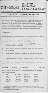 CDC INTERCOM REF CARD FEB76