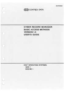 CRM BASIC ACCESS METHODS VER 1.5 USERSGUIDE APR81