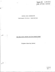 CHIPPEWA OPERATING SYSTEM.PART1.INDEXED.1965