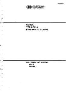 COBOL 5 RM 60497100H OCT1980