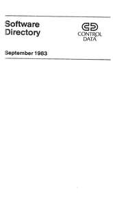 CYBERNET SOFTWARE DIRECTORY SEP83