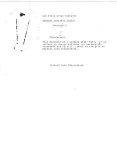 NOS2 MULIT-LEVEL SECURITY GID OCT82