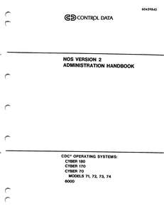 NOS 2 ADMINISTRATION HANDBOOK 60459840D APR88