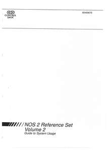 NOS 2 VOL2 GUIDE TO SYSTEM USAGE SEPT86