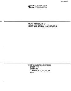 NOS VERSION 2 INSTALLATION HANDBOOK.60459320B.1983