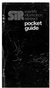 SCIENTIFIC INFORMATION RETRIEVAL POCKET GUIDE JAN79