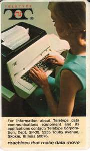 TELETYPE REF CARD