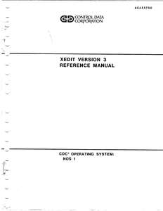 XEDIT VERSION 3 REFERENCE MANUAL.60455730.1978