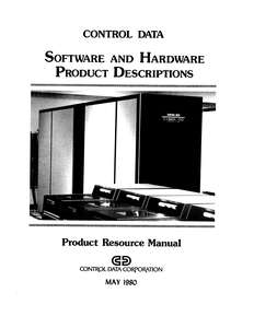 SOFTWARE AND HARDWARE PRODUCT DESCRIPTIONS MAY80