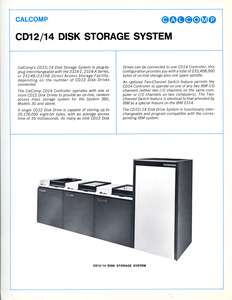 CALCOMP CD12 14 BROCHURE MAY72