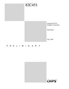 82C451 INTEGRATED VGA GRAPHICS CONTROLLER 199007