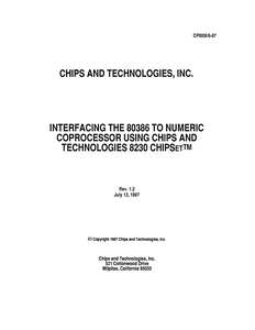 CS8230 NUMERIC COPROCESSOR 19870712