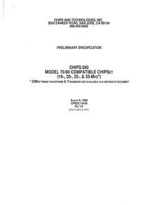 CHIPS 280 PS2 CHIPSET 82C321 322 325 223 226 198908