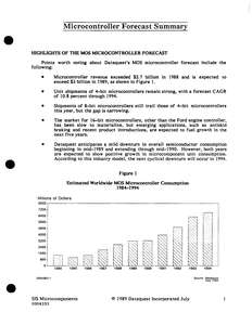 0004353 MICROCONTROLLER FORECAST SUMMARY 1989