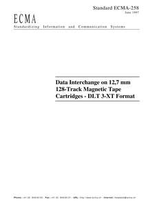 ECMA-258 128TRK DLT3-XT JUN97