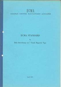 ECMA-5 1ST EDITION APRIL 1965