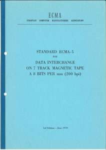 ECMA-5 3RD EDITION JUNE 1970