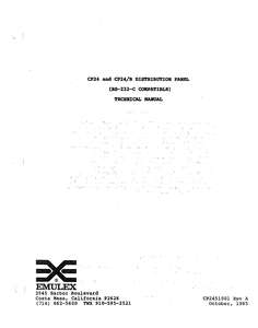CP2451001-A-CP24 DISTRUBUTIONPANEL TECHMANUAL OCT85