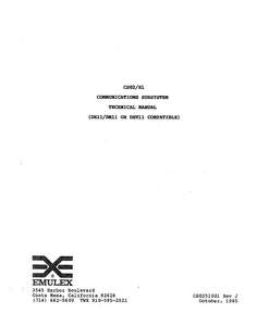 CS0251001-J-CS02-H1 COMMSUBSYSTEM TECHMANUAL OCT85